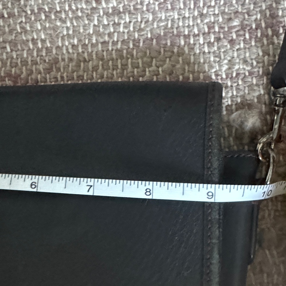 Coach Black Leather Crossbody Bag with Silver-Tone Turnlock - Picture 6 of 7